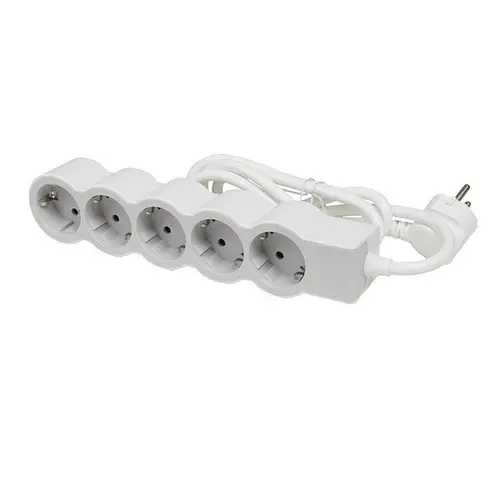 РАЗКЛОНИТЕЛ 5х ШУКО С КАБЕЛ 1,5м LEGRAND - БЯЛ/СИВ