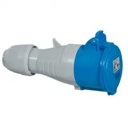 КУПЛУНГ IP44 2P+E, 16A 220V LEGRAND - СИВ/СИН