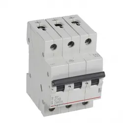 ТРИПОЛЮСЕН АВТОМАТИЧЕН ПРЕКЪСВАЧ RX³-MCB 3P C 10A 6KA LEGRAND