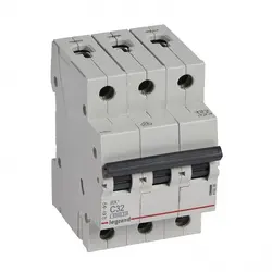 ТРИПОЛЮСЕН АВТОМАТИЧЕН ПРЕКЪСВАЧ RX³-MCB 3P C 32A 6KA LEGRAND