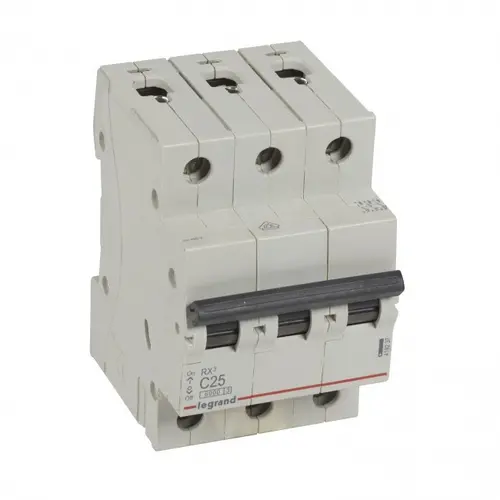 ТРИПОЛЮСЕН АВТОМАТИЧЕН ПРЕКЪСВАЧ RX³-MCB 3P C 25A 6KA LEGRAND