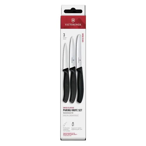 Комплект Victorinox Swiss Classic, три ножа, черни