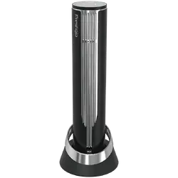 Prestigio Maggiore, smart wine opener, 100% automatic, opens up to 70 bottles without recharging, foil cutter included, premium design, 480mAh battery, Dimensions D 48*H228mm, black + silver color.