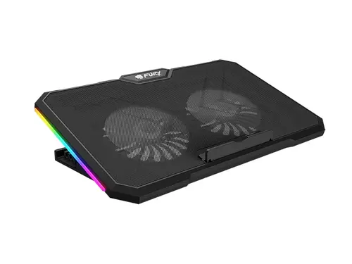 Стойка, Fury Gunbai G3 Laptop Cooling Pad 14.1-17.3" 2 fans, RGB LED Light, 2 USB