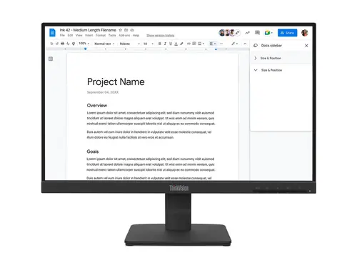 Монитор, Lenovo ThinkVision S22-4e 21.5" IPS, WLED, 1920x1080, 16:9, 4ms, 100Hz, 250 cd/m2, 1300:1, HDMI, VGA, Tilt Stand