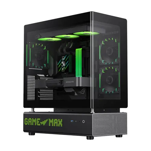 Gamemax кутия Case ATX - N90 BG - Addressable RGB, Modular Dual-Chamber