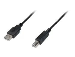КАБЕЛ USB DIGITUS - USB-A to USB-B - 1,8 m - Black - PN DB-300102-018-S