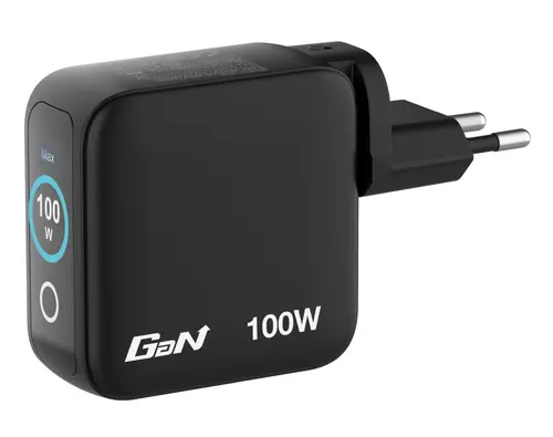 Зарядно устройство, Verbatim Mini GaN Charger 100W with Display
