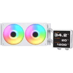 COUGAR Poseidon Vistek Pro ARGB 240 AiO Liquid Watercooling - White