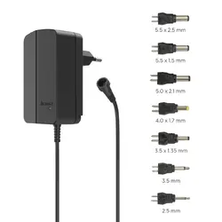 HAMA Универсално захранване, регулируемо, 1500mA, 24W, max. 24V, 7 адаптера