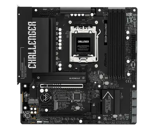 ASROCK MB B850M Challenger, AM5, 4x DDR5, 1x PCIe 5.0 x16, 1x PCIe 4.0x1, 1x PCIe 4.0x16, 1x Blazing M.2, 1x Hyper M.2, 4x SATA3, RAID 0, 1, 10, 7.1 CH HD Audio, 1x HDMI, 9x USB 3.2, 5x USB 2.0, 1x USB-C, 2.5G LAN, 1x HDMI, mATX