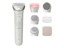 PHILIPS Beauty Set SkinLed технология за грижа за кожата бръснеща глава ексфорираща и почистваша четка пила за крака калъф