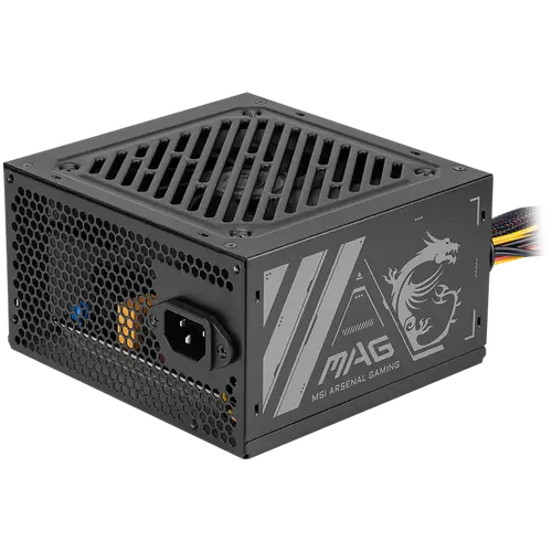 MSI MAG A500N-H, 500W, 80 Plus, 120mm Fan, Protections: OVP/SCP/OPP/UVP, Dimensions: 150mmx140mmx86mm, 3Y Warranty