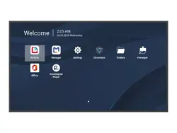 VIEWSONIC ViewBoard LED large format display 75inch 3840x2160 500 nits Android 14 24/7 USB-C 4/32GB 2x10W speakers landscape