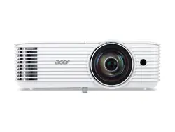 Мултимедиен проектор, Acer Projector S1387n, DLP, Short Throw 0.5, WXGA (1280x800), 4000 ANSI Lumens, 20 000:1, 1x, HDMI 1.4x2, DC Out (5V/1A, USB-A), Component Video (D-sub), RCA, RJ45, RS232, Audio in/out, Speaker 16W, 3.1 kg, 3Y, White