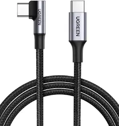 ПЛЕTЕН USB-C/USB-C КАБЕЛ 5А 100W 90 ГРАДУСА ДЪЛЖИНА 2М US334 UGREEN