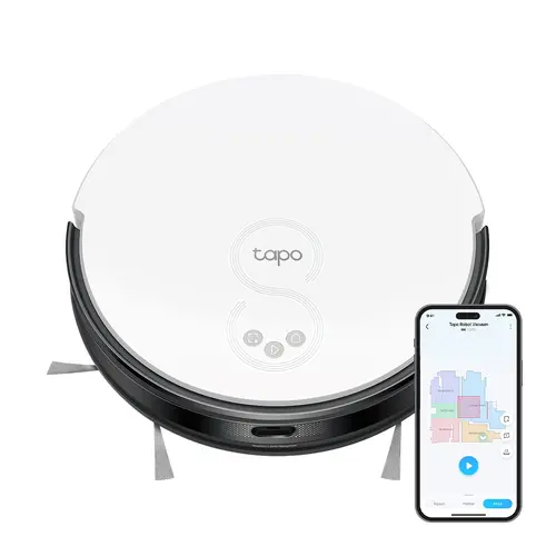 Прахосмукачка робот TP-Link Tapo RV20 Mop, MagSlim LiDAR, 2700pa, 3 часа, 7.8 cm