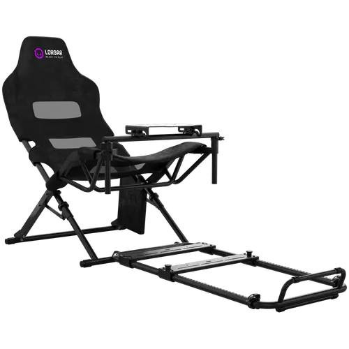 LORGAR FLEX RAF1, Sim Racing Cockpit Advanced, Foldable, 150x72x113 cm-playing, 38x72x126cm-folded, Black