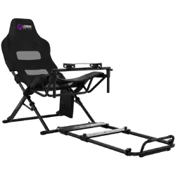 LORGAR FLEX RAF1, Sim Racing Cockpit Advanced, Foldable, 150x72x113 cm-playing, 38x72x126cm-folded, Black
