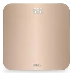Везна, Tefal PP1900V0 Classic 3 Dune Metal, glass platform (31x31cm, 5mm), 180Kg / 100g, display (75x25), back light display, 3 x AAA battery included