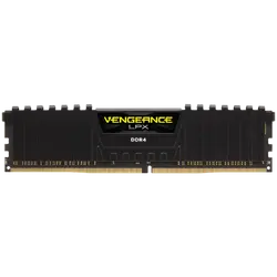 CORSAIR DDR4, 3200MHz 8GB 1x8GB Dimm, Unbuffered, Single Rank, 16-20-20-38, XMP 2.0, Vengeance LPX black Heatspreader, Black PCB, 1.35V