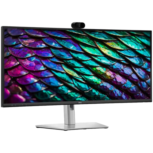 Monitor DELL P3426WEB Curved (3800R) 34", 3440x1440 WQHD 100Hz, IPS Antiglare, 21:9, 1500:1, 350 cd/m2, 8ms/5ms, 178/178, DP, HDMI, 2xUSB-C (90W+15W), USB-B, 3xUSB-A, RJ-45, Speakers, Cam + Mic, Tilt, Swivel, Slant, Height Adjust, 3Y