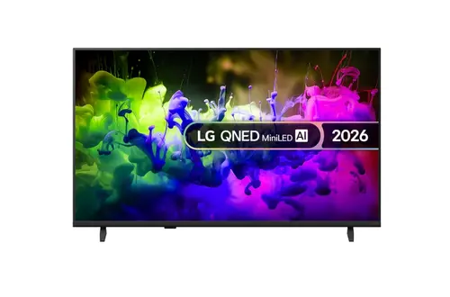Телевизор, LG 43QNED7EB3C, 43" 4K QNED MiniLED Smart TV, 3840x2160, DVB-T2/C/S2, Alpha 7 AI Processor, HDR10 / HLG, webOS 26 ThinQ, VRR / ALLM / HGiG, 4K Super Upscaling, WiFi 5, Bluetooth 5.3, AirPlay 2, LAN, CI, HDMI, AI Sound Pro, Google Cast, 2 pole Stand