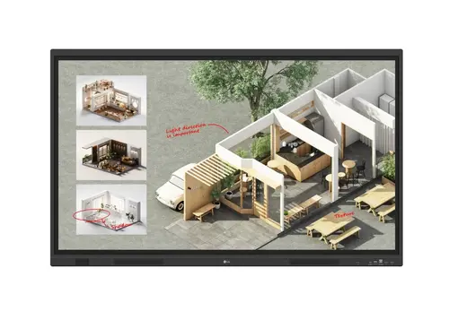 Интерактивен дисплей, LG CreateBoard 55TR3DQ-B, 55" VA 4K UHD 3,840x2,160, MT 50 Points, Andorid 14,  Wireless ScreenShare, 400 nit, CR 5000:1, RT 6.5ms, Landscape, HDMI, DP, USB-C, USB3.0, Wi-Fi, Bluetooth 5.3, Speaker (20W x 2), RS232C, RJ45, RGB, Audio In/Out, PIP / PBP, B