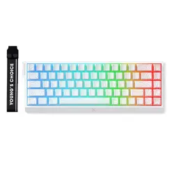 MCHOSE геймърска механична клавиатура Gaming Mechanical Keyboard Ace 68 - 8K, Ice Rhino Magnetic Switch [Linear] (English US), White