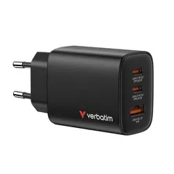 Зарядно устройство, Verbatim Essentials GaN Charger 65W EU plug Black