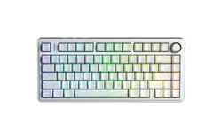 Aula геймърска механична клавиатура Wireless Gaming Mechanical Keyboard F75HE - Black King Magnetic Switch [Linear] (English US), White