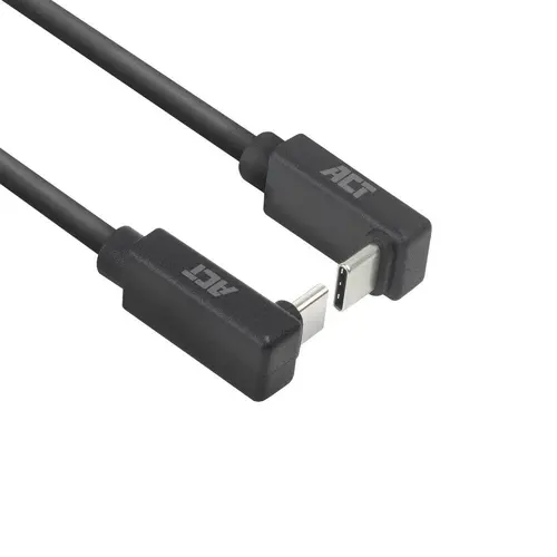 ACT Кабел USB-C 10Gbps, 60W, 0.5м, конектори на 90° up/down angled