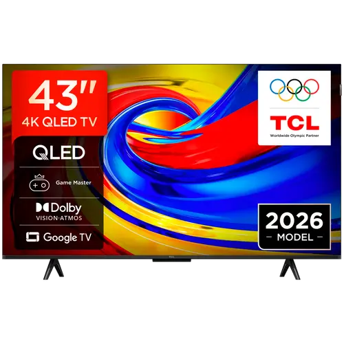 TCL 43P7L 43'' 4K HDR Dolby Vision, HDR10+ Built-in 2.4/5GHz Wi-Fi, MIMO DVB-C Pan EU