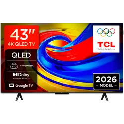 TCL 43P7L 43'' 4K HDR Dolby Vision, HDR10+ Built-in 2.4/5GHz Wi-Fi, MIMO DVB-C Pan EU