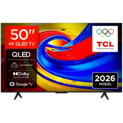 TCL 50P7L 50'' 4K HDR Dolby Vision, HDR10+ Built-in 2.4/5GHz Wi-Fi, MIMO DVB-C Pan EU