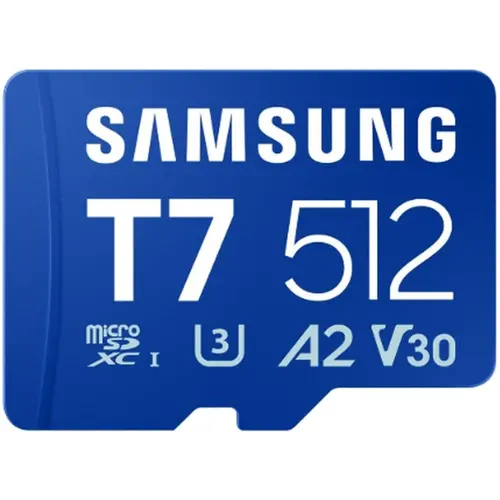 Памет, Samsung 512GB micro SD Card T7 UHS-I Transfer Speed up to 170MB/s Class 10 U3 V30 A2