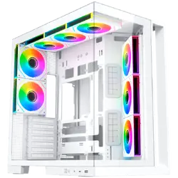Aqua 7 Arctic EN49033 (WH,EATX,U3 & Type C,2PCS TG,6PCS H22A PWM WH Reverse & 2PCS H22A PWM WH,ARGB & PWM Remote Control Box)