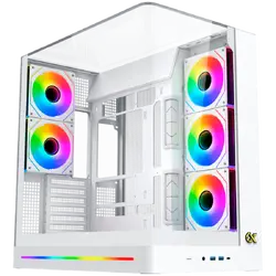 Pano II Arctic EN48425 (WH,U3x2+Type C,Curved TG,6PCS H22A WH Reverse & 2PCS H22A WH,ARGB & PWM Remote Control Box)