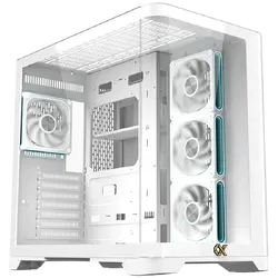 Crystal Storm Arctic V2 EN49408 (WH,EATX,U3+U2,Front Curved & Left TG,3PCS J22A PWM Arctic Reverse & 1PC J22A PWM Arctic,ARGB PCB)