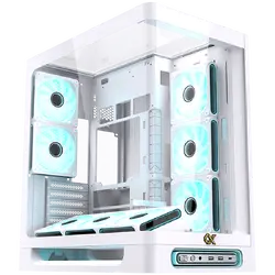 Heaven Arctic EN49583 (WH,U3x2+Type C,Curved TG & Top TG,6PCS J20A PWM WH Reverse & 2PCS J20A PWM WH,ARGB & PWM Remote Control Box)