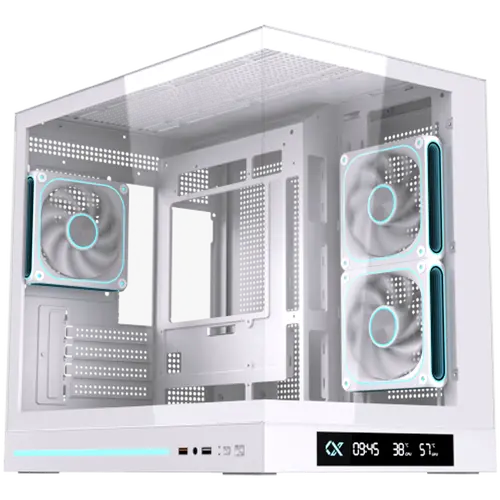 Cloud M DGT 3AF Arctic EN49644 (WH,MATX,U3+U2,2PCS TG,Side ARGB,2PCS J22A PWM WH Reverse & 1PC J22A PWM WH,ARGB PCB,Digital LCD)