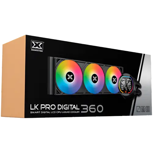 LK Pro 360 Digital EN47404 (BK AIO,Digital LCD Pump & 360mm PWM Fan,Mini ARGB Controller,Intel & AMD & 20xx)