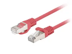 Кабел, Lanberg patch cord CAT.6 FTP 0.25m, Fluke Passed, red (10-pack)