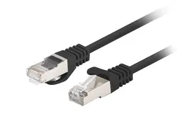 Кабел, Lanberg patch cord CAT.6 FTP 0.25m, Fluke Passed, black (10-pack)