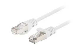 Кабел, Lanberg patch cord CAT.6 FTP 0.25m fluke passed (10-pack), white