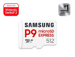 Памет, Samsung 512GB micro SD Card P9 Express UHS-I Read 65K IOPS, UHS-I 2K IOPS - Write 52K IOPS, UHS-I 2K IOPS Class 10 U3 V30 A1