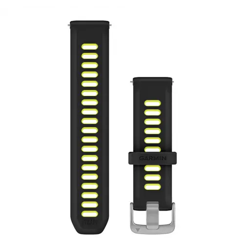 Garmin Бързоосвобождаваща се каишка - Black/Amp yellow silicone (20 мм) 010-11251-B6 Garmin Бързоосвобождаваща се каишка - Black/Amp yellow silicone (20 мм) 010-11251-B6