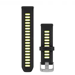 Garmin Бързоосвобождаваща се каишка - Black/Amp yellow silicone (20 мм) 010-11251-B6