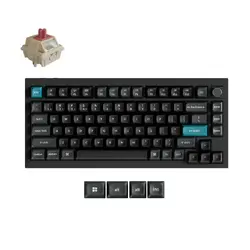 Безжична механичка клавиатура Keychron Q1 Ultra 8K Black - Silk POM Switch Red