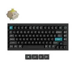 Безжична механичка клавиатура Keychron Q1 Ultra 8K Black - Silk POM Switch Banana